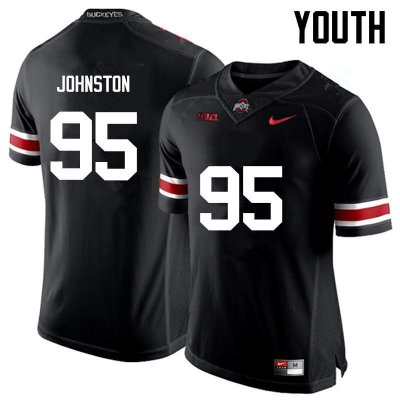 NCAA Ohio State Buckeyes Youth #95 Cameron Johnston Black Nike Football College Jersey RVO7645KR